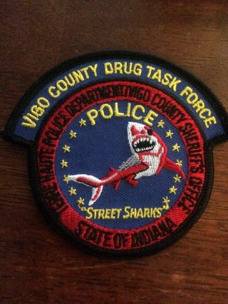 Indiana Police - Vigo Co Drug Task Force Police - In Police Patch L