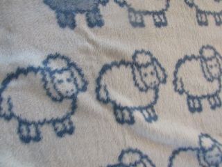 Vintage VUTEKS Vukovar Crown Crafts Blanket Reversible Sheep Made in Yugoslavia 3