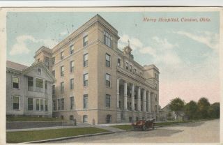 Mercy Hospital Canton,  Ohio 1917 Postcard