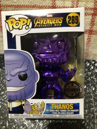 Funko Pop Marvel Avengers Infinity War Thanos Chrome Purple 289