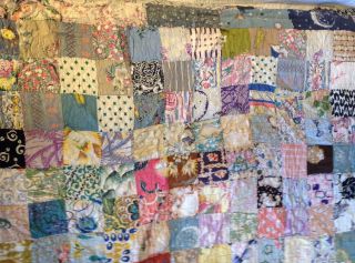 Vintage Handmade Completely Hand Stitched,  Patchwork Quilt. 5