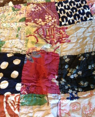 Vintage Handmade Completely Hand Stitched,  Patchwork Quilt. 7