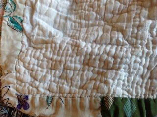 Vintage Handmade Completely Hand Stitched,  Patchwork Quilt. 8