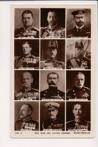 Vintage Postcard King George V Of Great Britain Military Leaders