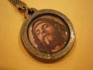 Vtg 70 ' s Jesus Christ Superstar Keychain Medal Bronze Tone 2
