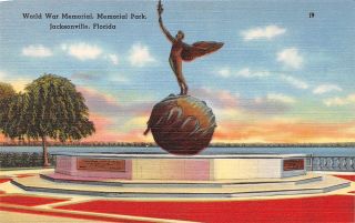 C22 - 4831,  World War Memorial,  Memorial Park,  Jacksonville,  Fl. ,  Postcard.