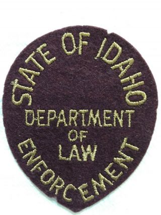 Rarefirst Issue State Of Idaho Department Of Law Enforcement Patch (prior Isp)