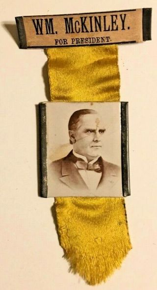 Ribbon Badge Mckinley For President 1896