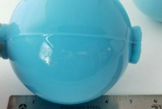 ANTIQUE LIGHTNING ROD BALLS 3 Blue Milk Glass and Amethyst Glass 8