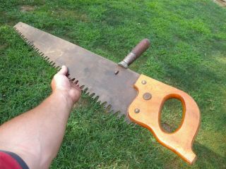 Vintage Crosscut One Man Hand Saw Warranted Superior Rare 3 