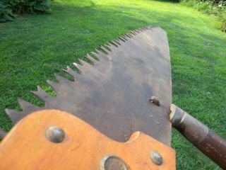 Vintage Crosscut One Man Hand Saw Warranted Superior Rare 3 ' Lumber Jack Tool NR 7