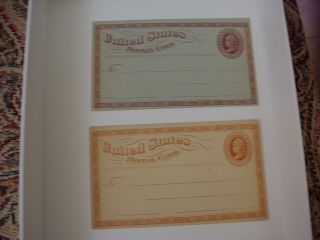 UNUSUAL COLOR TWO 1873 US POSTAL CARDS 1 CENT CARD 4