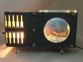 Vintage Bilt - Rite Retro Tv Lamp Fish Bowl Aquarium Planter Nightlight