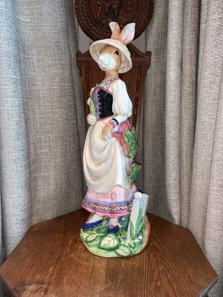 Fitz And Floyd Old World Rabbits Female Ornament 17 Inches 2