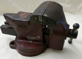 Vintage Red Arrow Columbian No.  64 Swivel Anvil Bench Vise Vice 4 " Jaws Tool