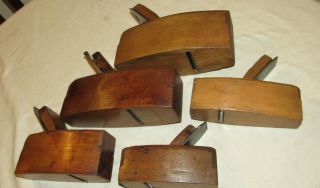 5 antique wooden block planes old woodworking tool planes wood planes 2