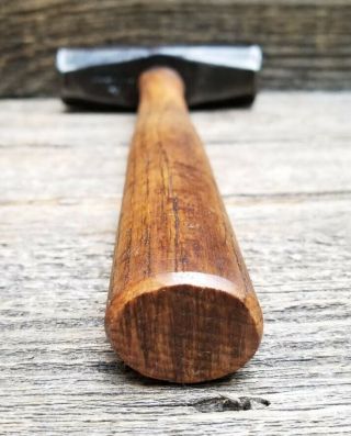 Vintage Hubbard Blacksmith Hammer w/ Wood Handle - Old 4 LB Blacksmithing Hammer 3