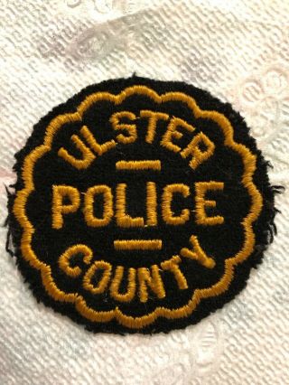 Rare Old Ulster County York Police Round Patch (felt)