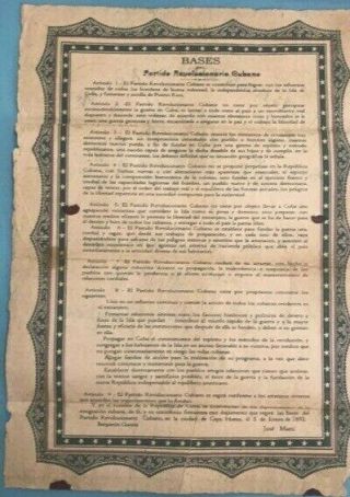 jose marti signed 4 page autograph oficial document 1890s cuba cuban 2