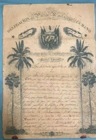 jose marti signed 4 page autograph oficial document 1890s cuba cuban 3