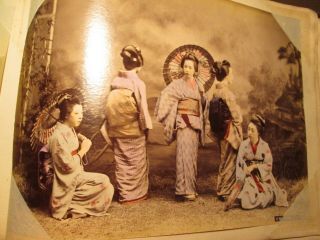 Circa 1900 Japanese Scrap Book Photo Album Tokyo Nagasaki Women Geisha Kobe 7