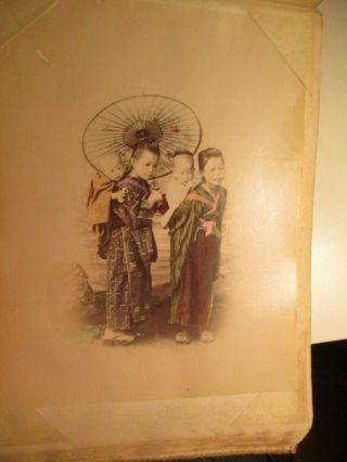Circa 1900 Japanese Scrap Book Photo Album Tokyo Nagasaki Women Geisha Kobe 8