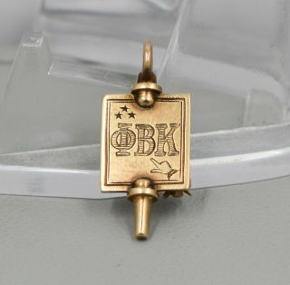 14k Yellow Gold Phi Beta Kappa Honors Society Pin/pendant - Approx.  3/4 "
