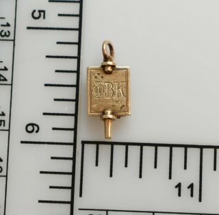 14K Yellow Gold Phi Beta Kappa Honors Society Pin/Pendant - Approx.  3/4 