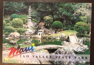 Vintage Postcard Maui Iao Valley State Park The Heritage Garden