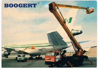 Postcard Nigeria Airways Douglas Dc10 Amsterdam Schiphol Airport Boogert Issue