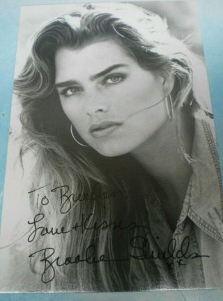 Brooke Shields Blue Lagoon - Pretty Baby 4x6 Autograph Photo Hand Signed