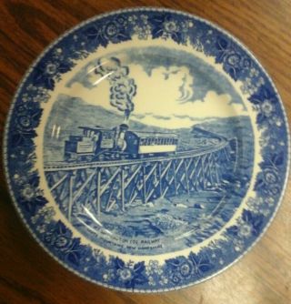 Mt.  Washington Cog Railway Souvenir Wall Hanger Porcelain Plate