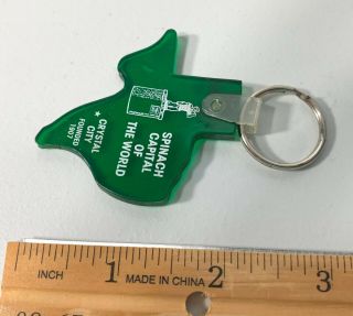 Crystal City Texas Spinach Souvenir Plastic Keychain Key Ring Spinach Capital 2