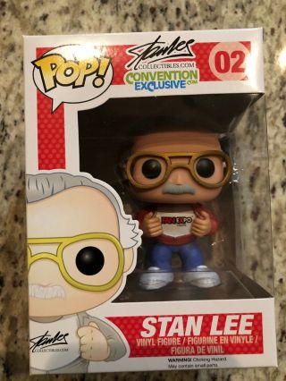 FUNKO POP STAN LEE 02 FAN EXPO & RED SHOE VARIANT VERY LIMITED HTF 4