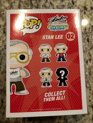 FUNKO POP STAN LEE 02 FAN EXPO & RED SHOE VARIANT VERY LIMITED HTF 5