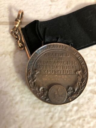 1915 San Francisco Panama Pacific International Exposition Souvenir Badge Medal 2