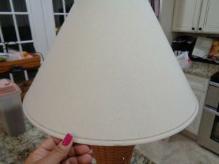 Longaberger Rare Woven Lamp With Lampshade
