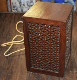 Retro Carved Wooden Table Lamp
