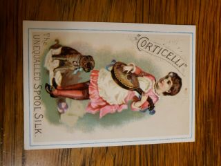 Excellant Vintage Corticelli Silk Advertising Postcard Salesman Card.