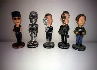 Rare Terminator 2 Judgment Day Bobblehead Complete Set Of 5 - T - 1000 T2 3