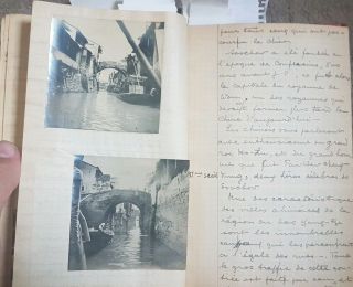 1907 - 1910 Handwritten travellers account of China w photographs and watercolours 6