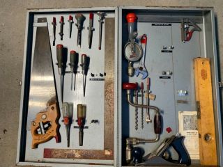 Vtg Stanley Handyman Tool Cabinet Hanging Box No H895 All But 5 Tools [o_o]