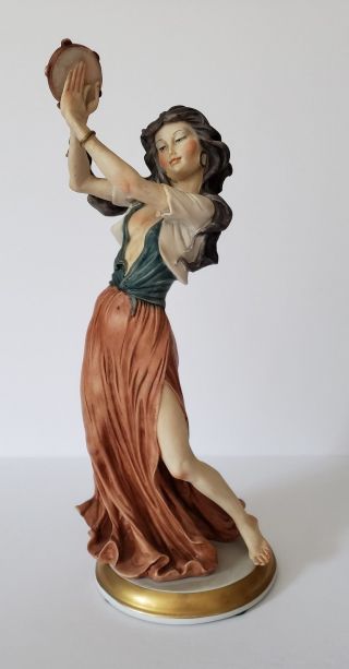 Capodimonte Figurine Of A Gypsy Girl Made In Italy