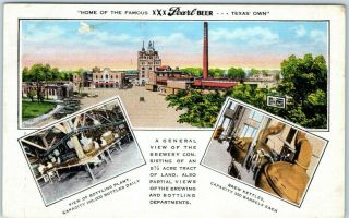 Vintage Pearl Beer Advertising Postcard San Antonio Brewing Assoc.  Texas Linen