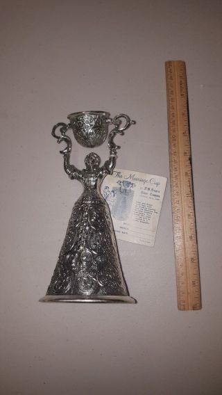 Vintage Marriage Cup With Tag By F.  B.  Rogers Silver Company Look