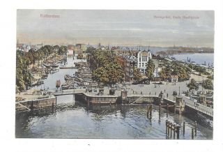 Vintage Postcard Rotterdam - Harrivliet,  Oude Hoofdplein,  Netherlands.  Pmk 1911