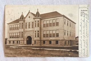 1907 Postcard Burbank School Santa Rosa California Polychrome Card