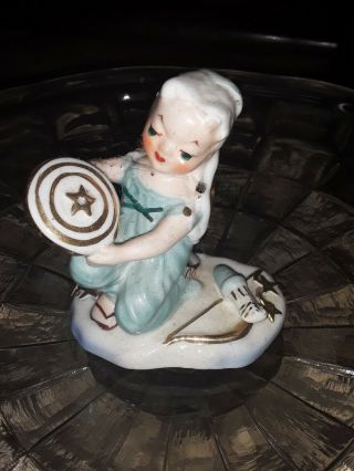 Vintage Sagittarius Your Lucky Star Guardian Angel Figurine 3 " Napco?