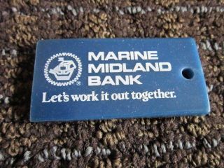 Marine Midland Bank Key Ring Keychain Fob Only Ship Emblem Vintage Collectible