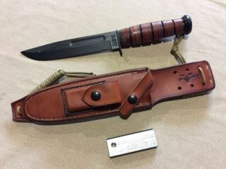 Ka - Bar U.  S.  Army Knife W/ Peloza Leather Sheath Doan Fire Bushcraft Mods